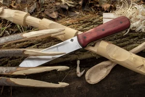 Camp carvings with the Dogwood Custom Knives Kephart