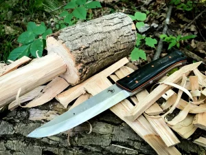 Carving a camp hammer